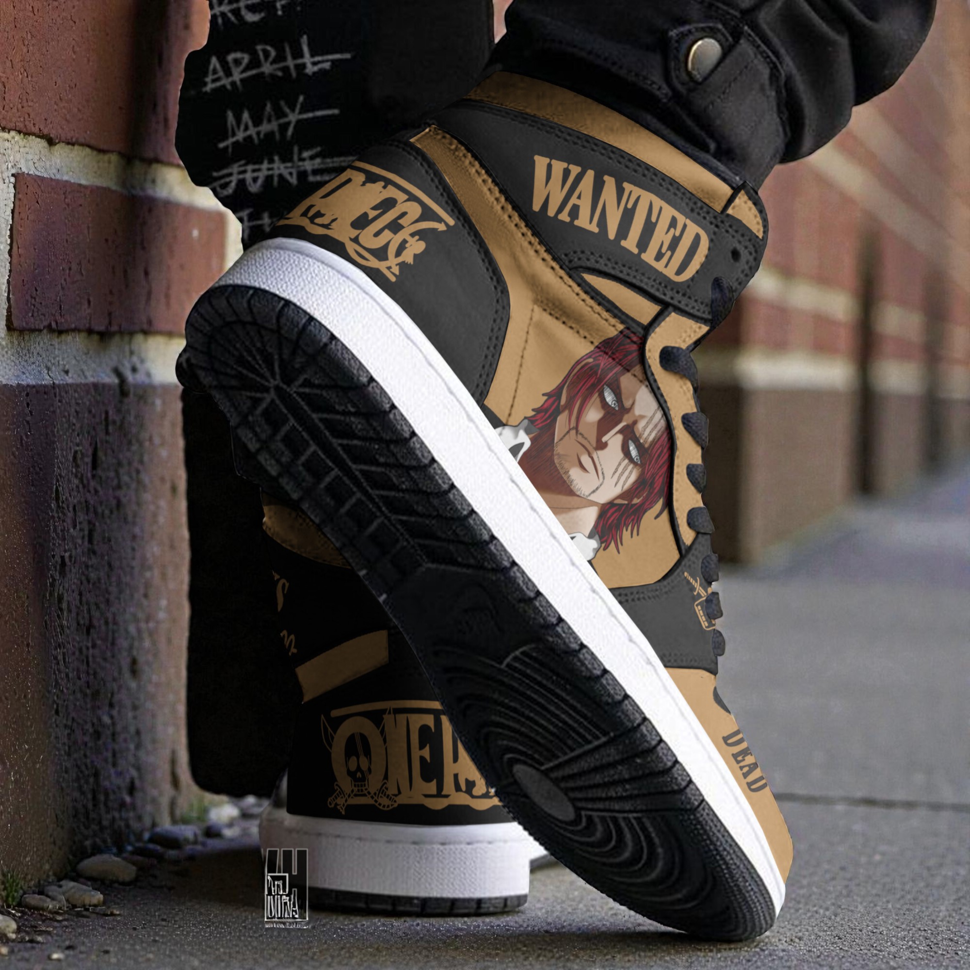 shanks wanted custom jordan sneaker boots one piece anime shoes 2 evjsad