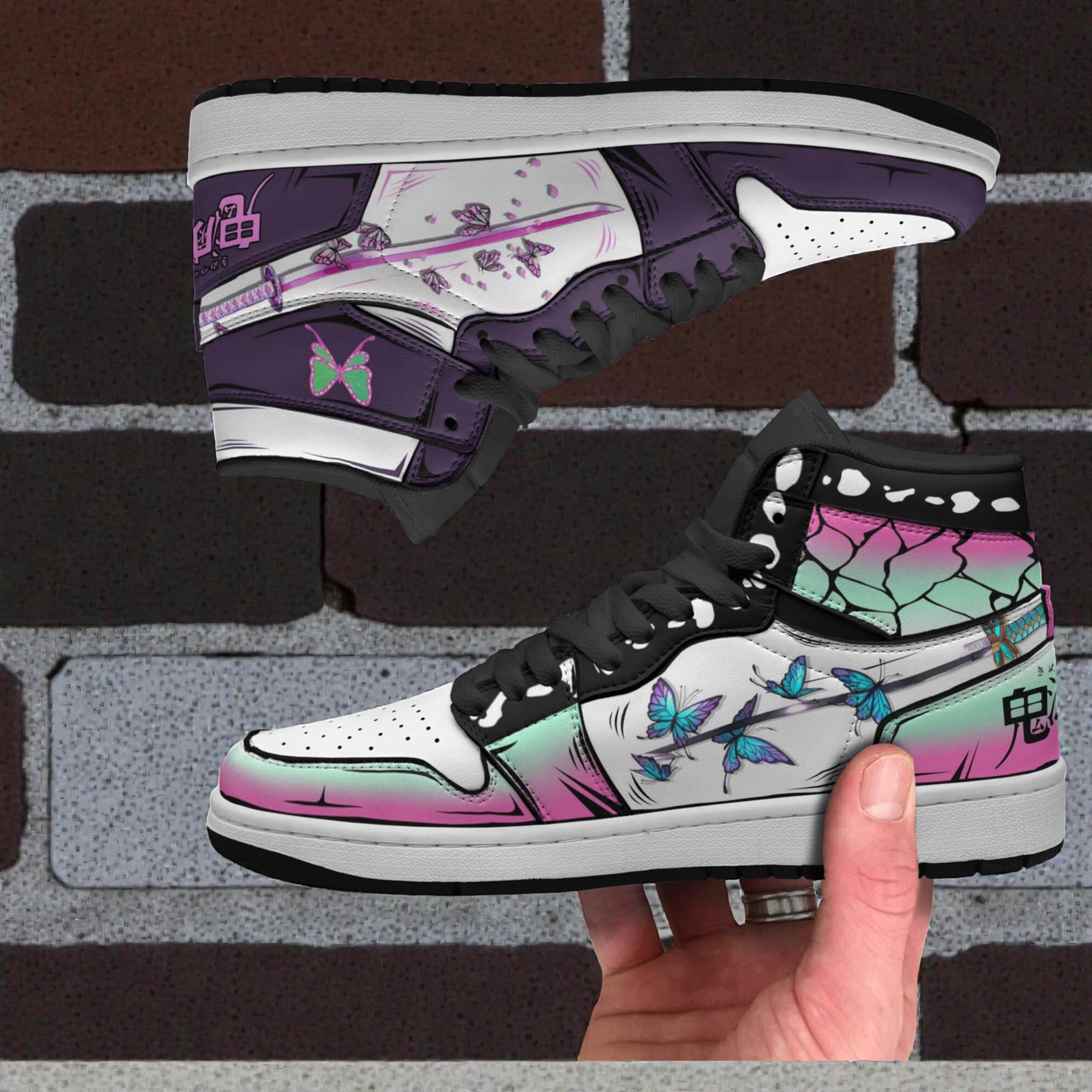 shinobu and kanao shoes anime kimetsu no yaiba jordan sneaker boots 2 qtw3lh