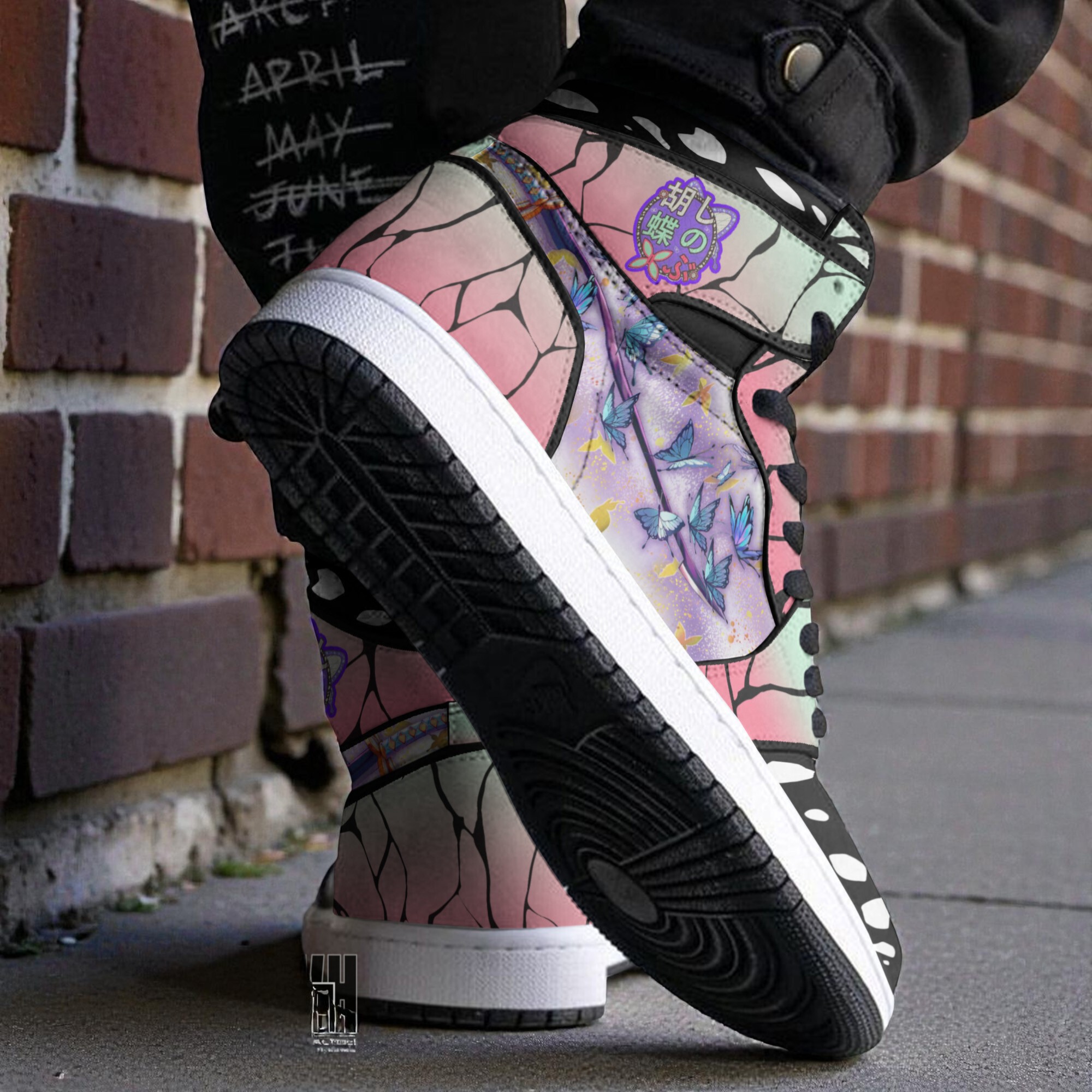 shinobu kocho custom 3d shoes kimetsu no yaiba anime jordan sneaker boots 2 fdjqwv
