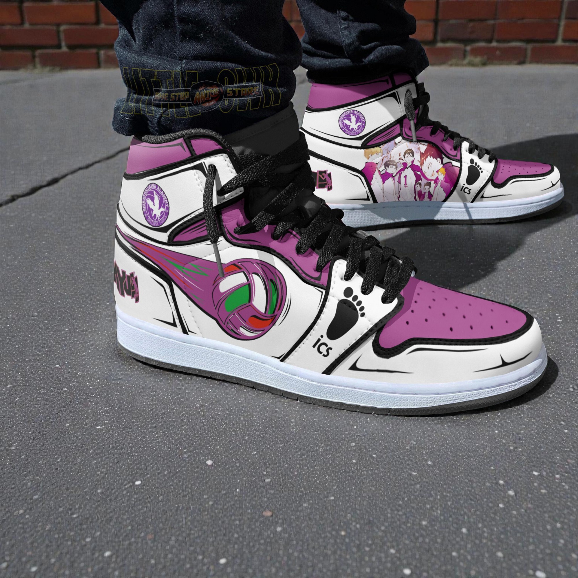 shiratorizawa academy shoes custom haikyuu team anime boot sneakers 2 avdrda