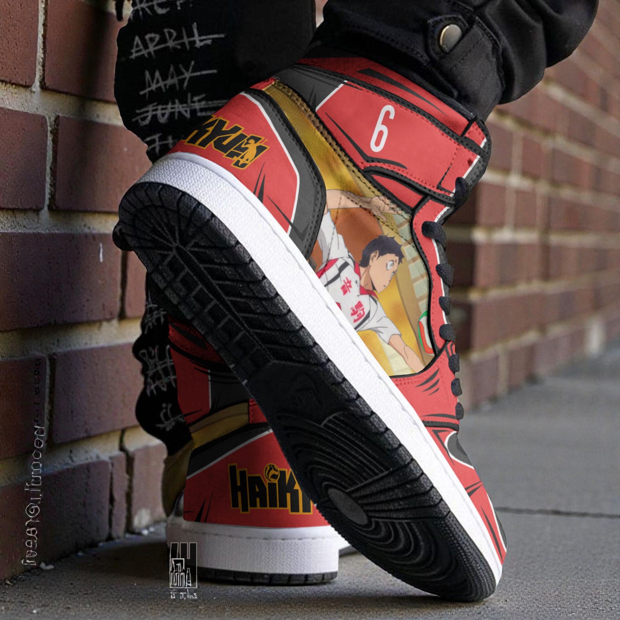 shohei fukunaga nekoma high jordan sneaker boots custom haikyuu anime shoes 2 ofvpxe