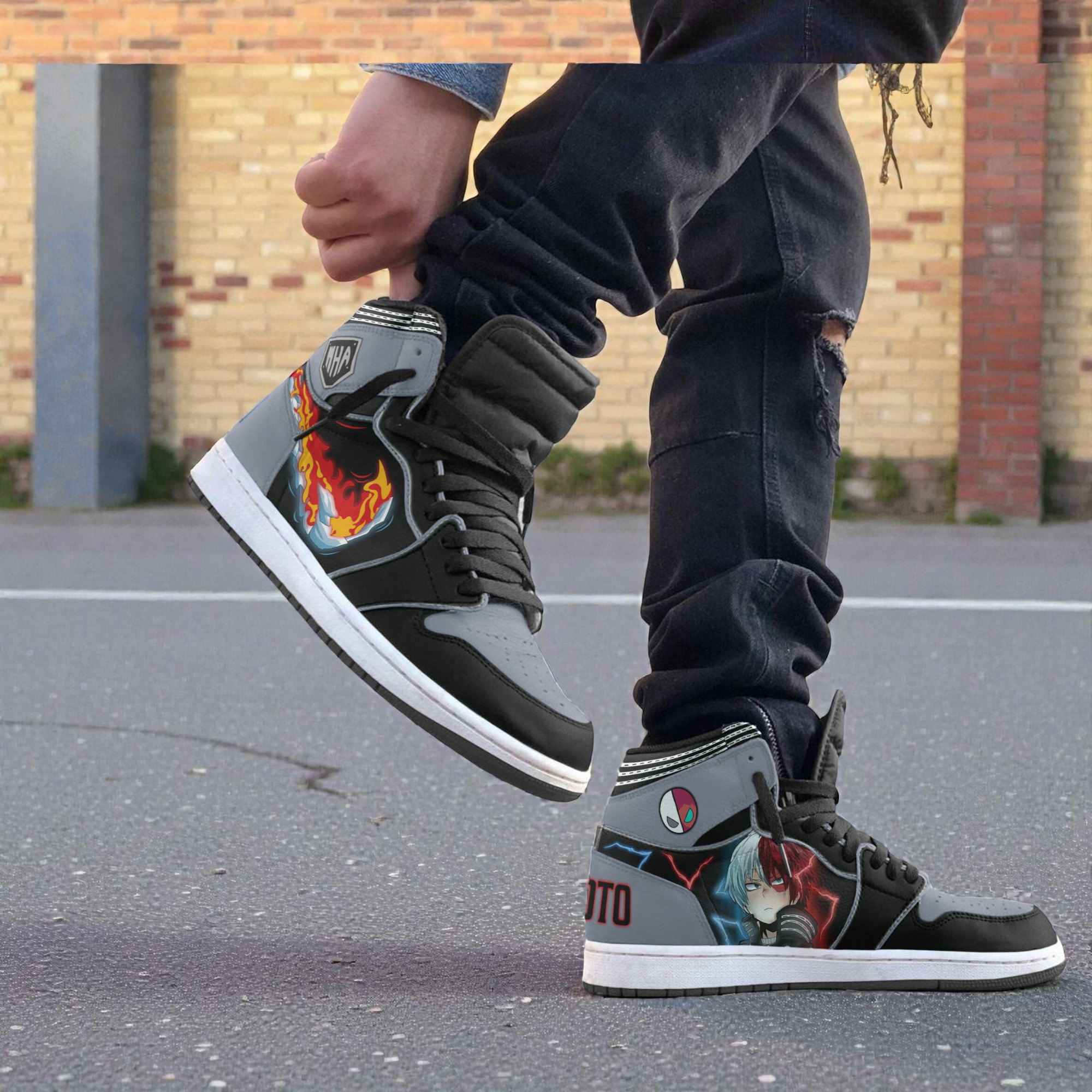 shoto sneakers custom my hero academia musketeers anime jordan sneaker boots 2 svqndj