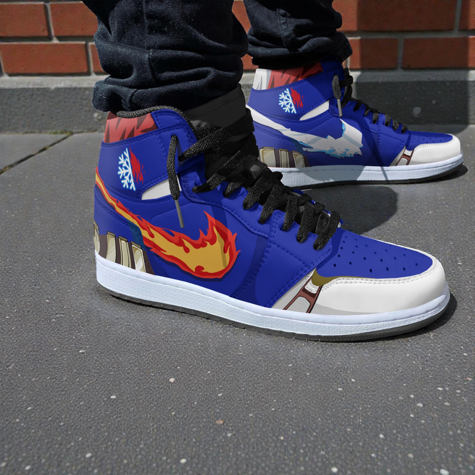 shoto todoroki shoes custom my hero academia anime jordan sneaker boots 2 i4zjua