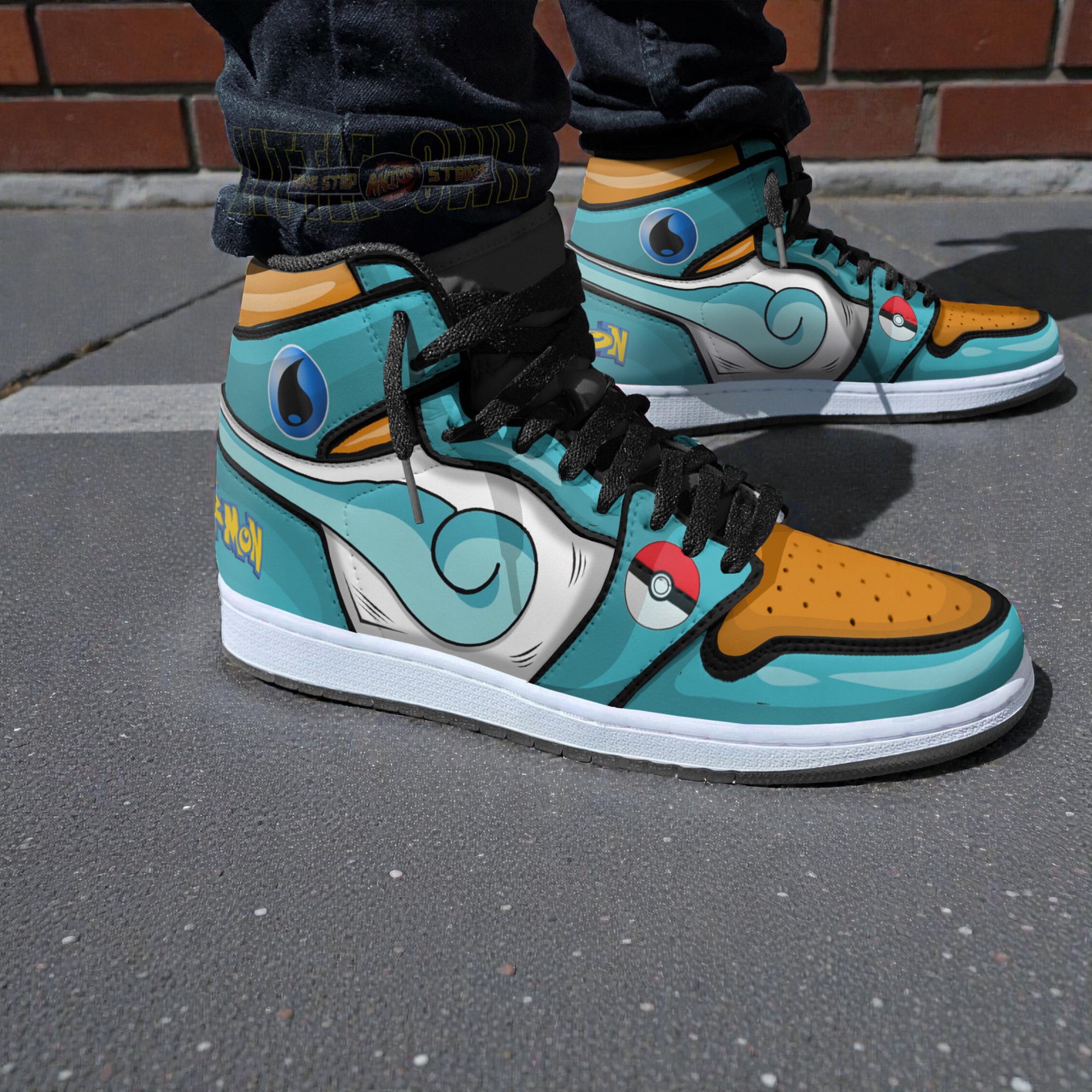 Squirtle Custom 3D Shoes Pokemon Boot Sneakers Squirtle Custom 3D Shoes Pokemon Boot Sneakers