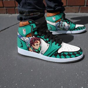 squirtle x tanjiro shoes custom pokemon x kimetsu no yaiba jordan sneaker boots 1 a6r7qd