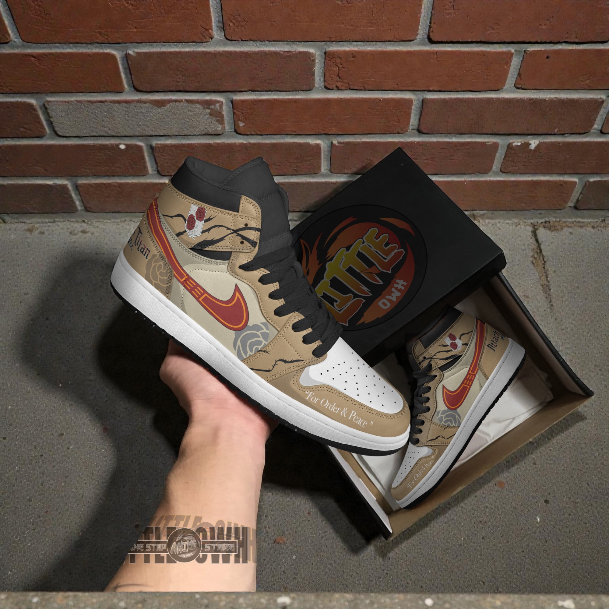 stationary guard shoes custom attack on titan anime boot sneakers 2 cb4zlm