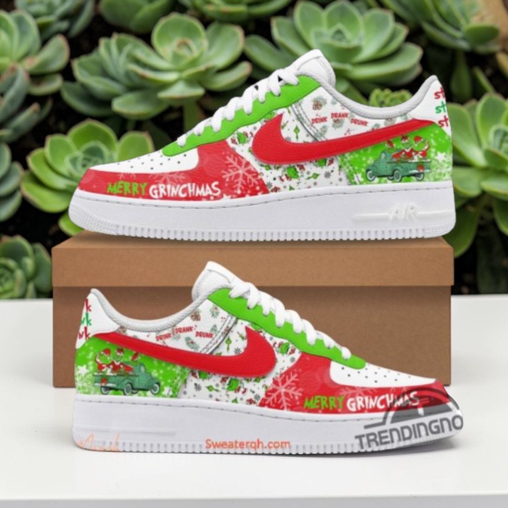 festie grinchmas holiday special grinch air force 1 sneakers 2 dcetwk