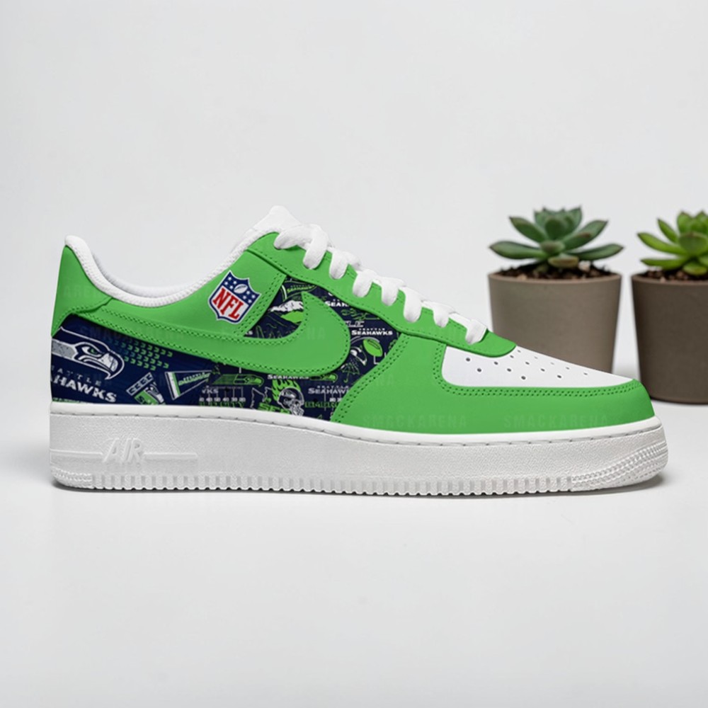 seattle seahawks nfl super bowl lx champions air force 1 shoes 2026 seahawks team gifts 2 pcqdos