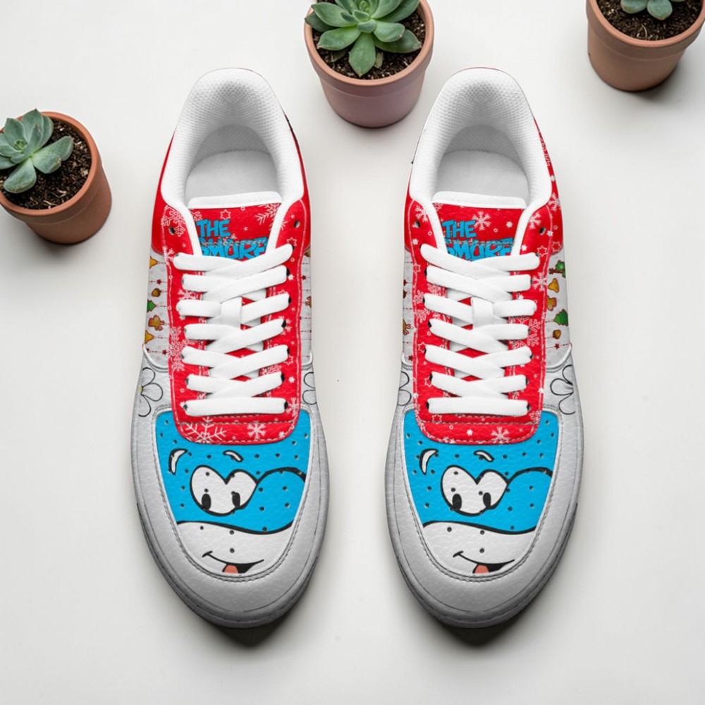 Smurfs Christmas Air Force 1 Sneakers Holiday Edition 2025 Smurfs Christmas Air Force 1 Sneakers Holiday Edition 2025