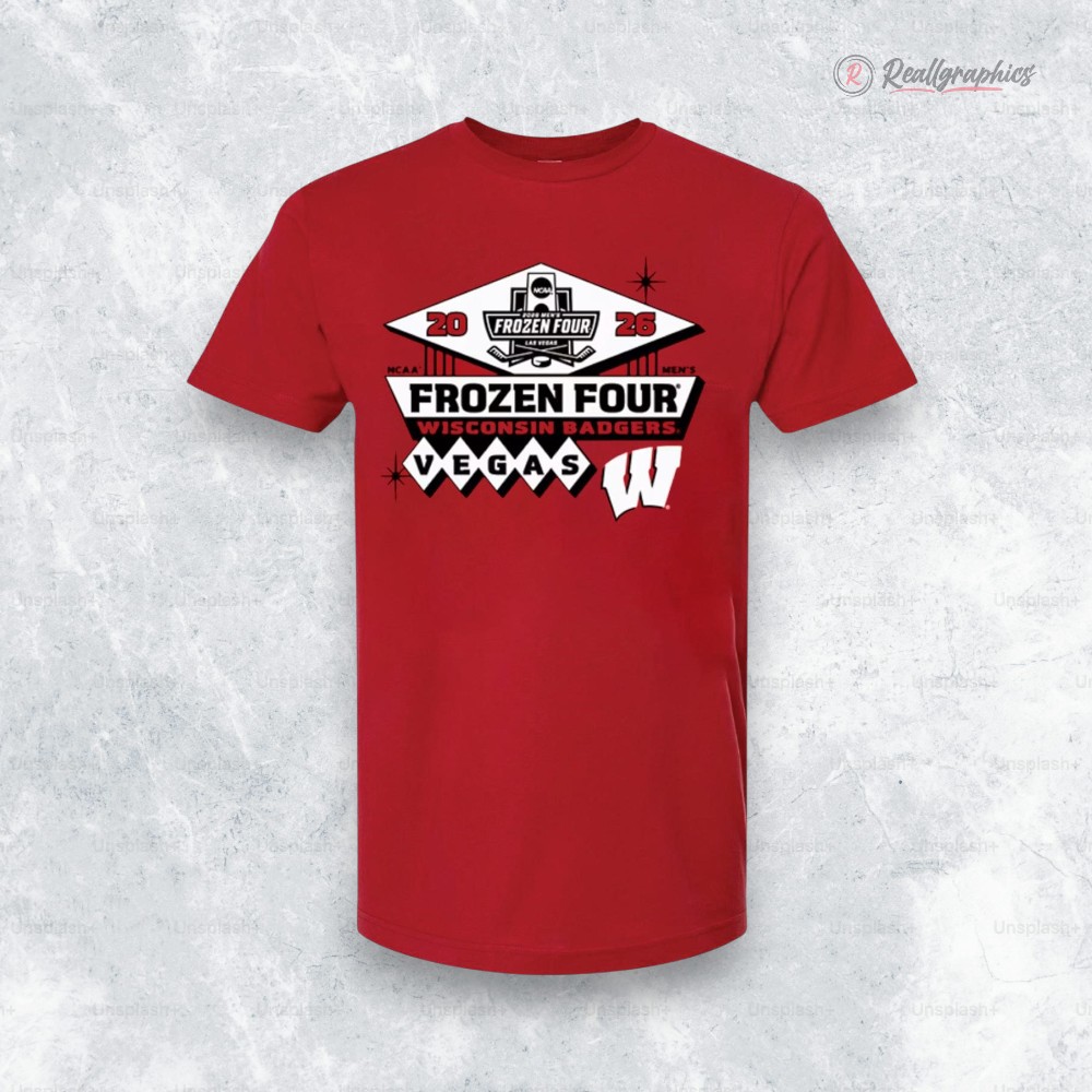 wisconsin badgers 2026 mens ice hockey frozen four vegas shirt 2 ewko7s