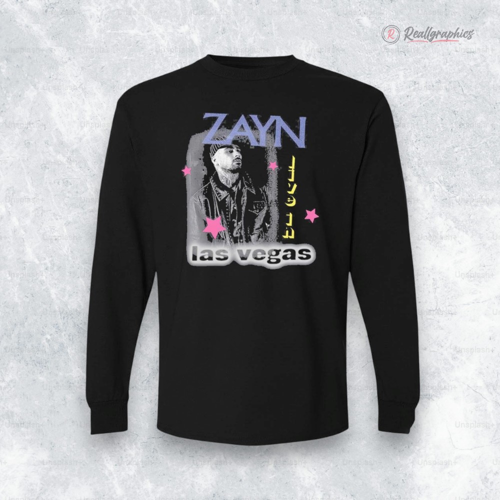 Zayn Merch Live In Las Vegas Photo Star Shirt Zayn Merch Live In Las Vegas Photo Star Shirt