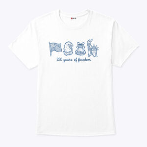 250 years of freedom american flag eagle liberty unisex shirt lwgxn5