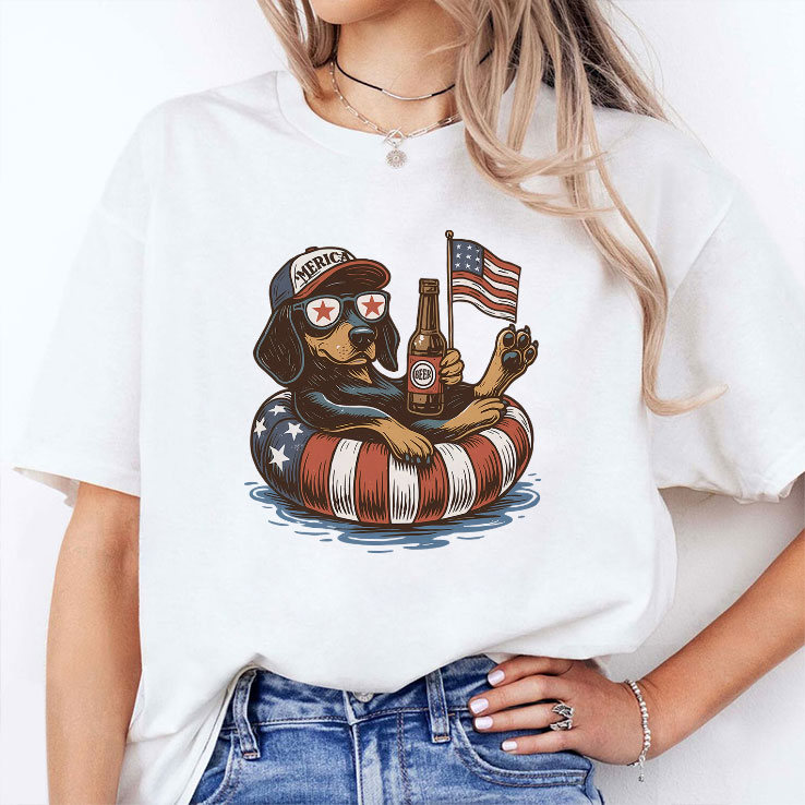 funny 4th of july dachshund unisex shirt 2 yrzfw3