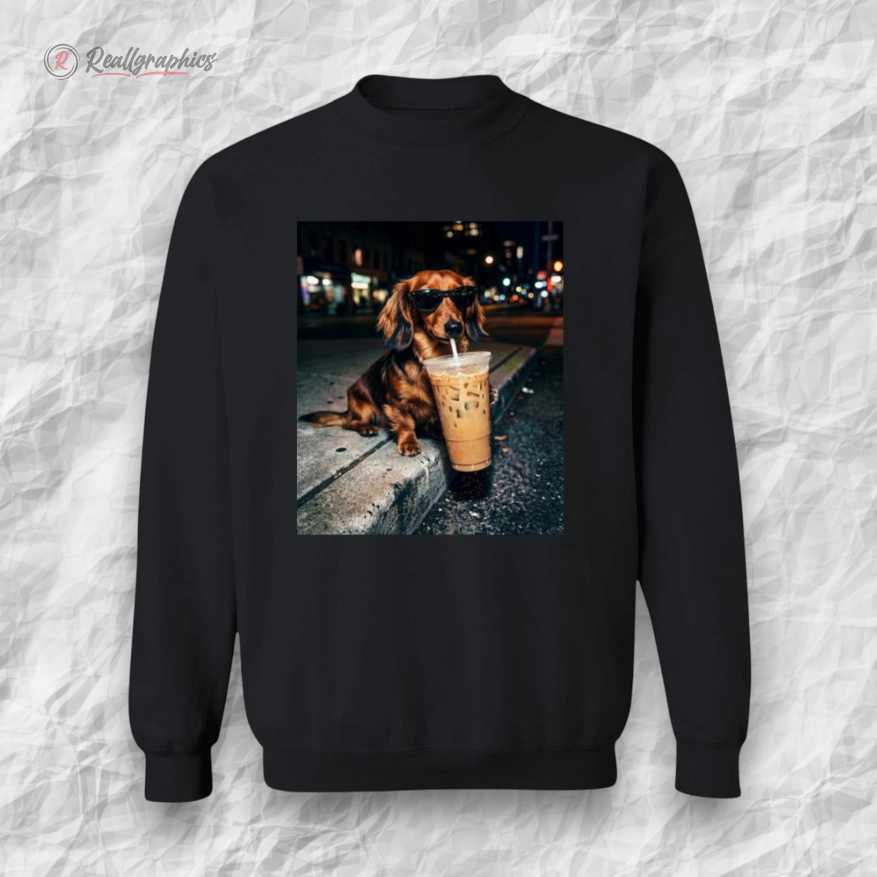 funny dachshund drinking iced coffee unisex shirt 2 awyutv