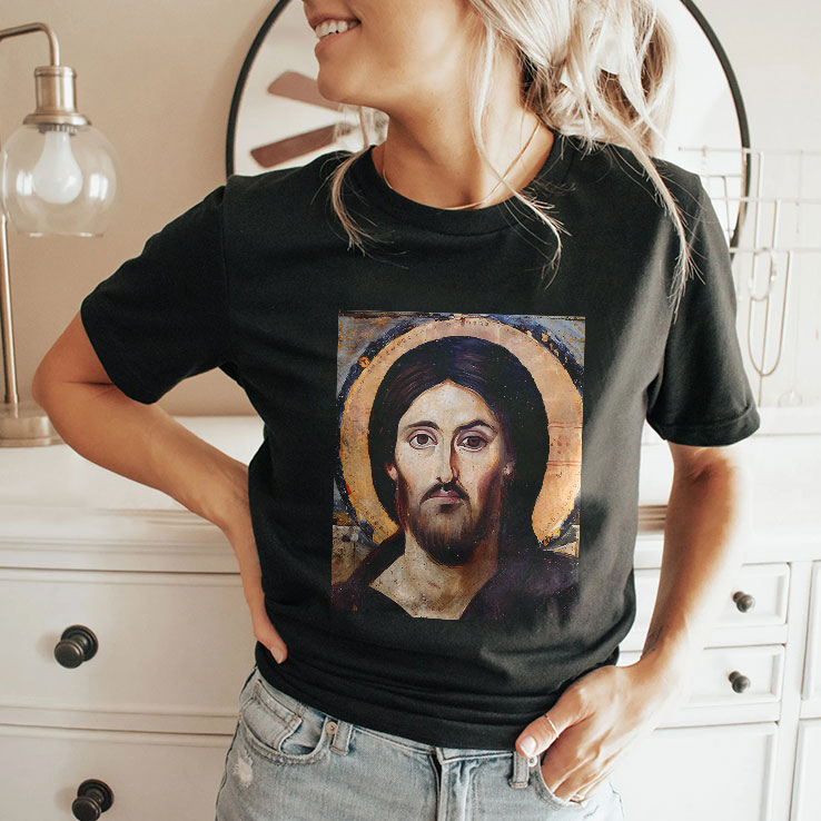 jesus christ pantocrator icon st. catherine s monastery unisex shirt 2 as56ai
