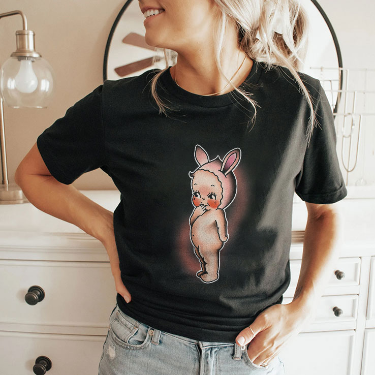 kewpie baby bunny rabbit unisex shirt 2 qterqi