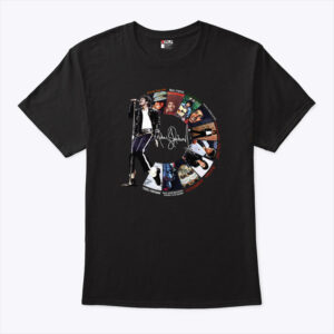 michael jackson signature album timeline unisex shirt yslveo