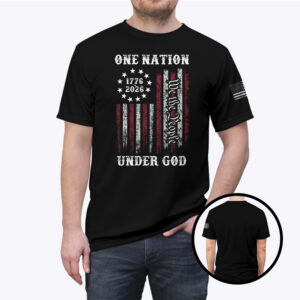 one nation under god 250th anniversary patriotic american flag shirt u6kqxe