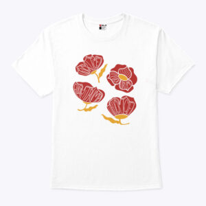 red poppy floral fuck trump unisex shirt dt3hqr