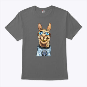 funny astronaut llama unisex shirt pcvsly